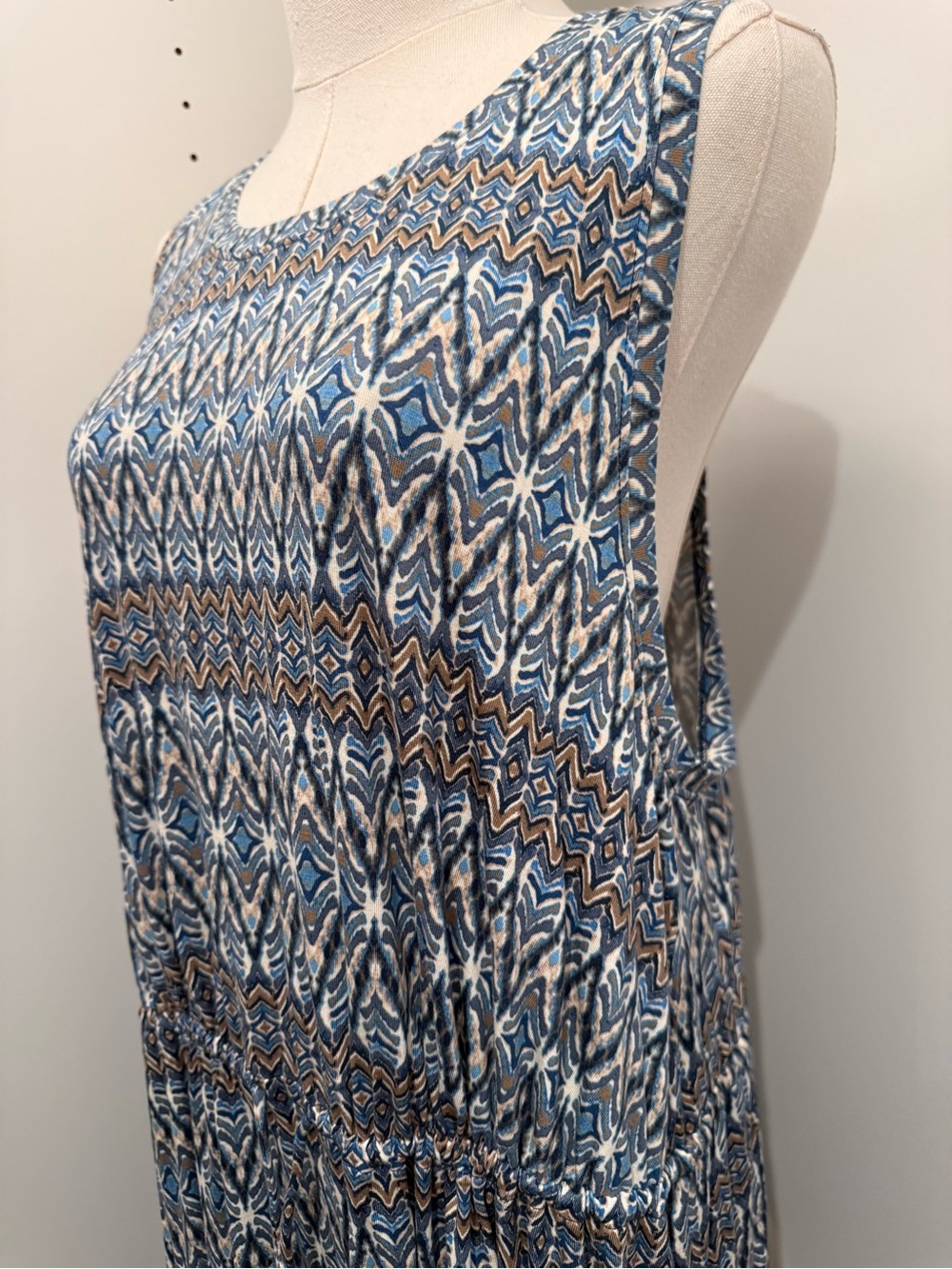Joe Fresh Blue and Brown Printed Maxi Dress - Picture 2 of 9